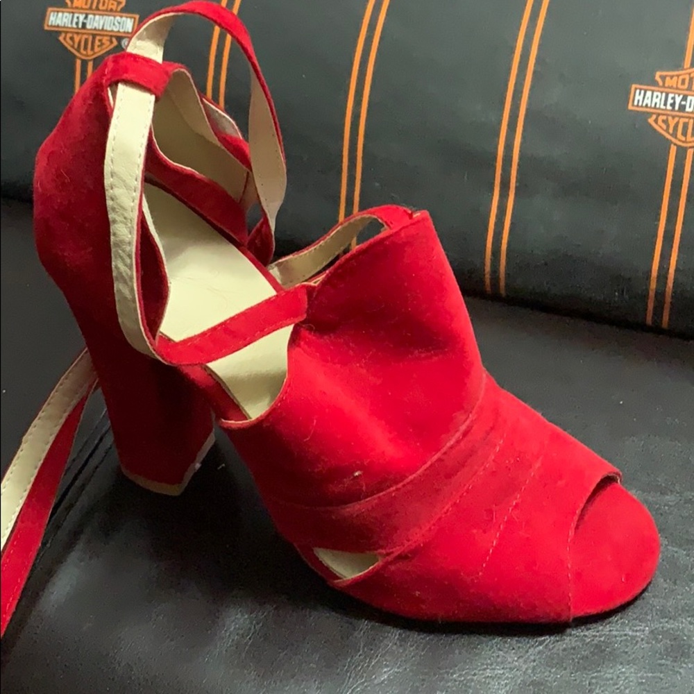 Red 4 inch heels